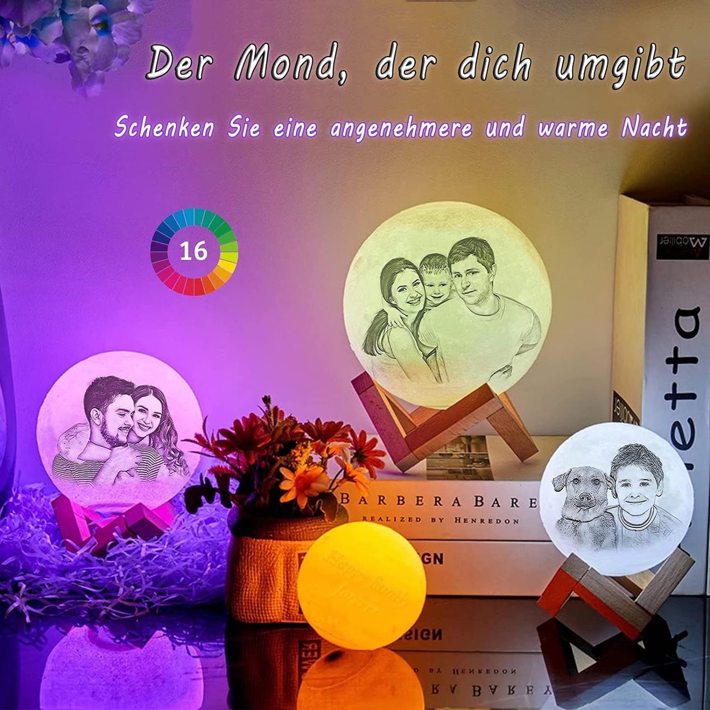 Personalisierte Mond Lampe - LeuchtWelten