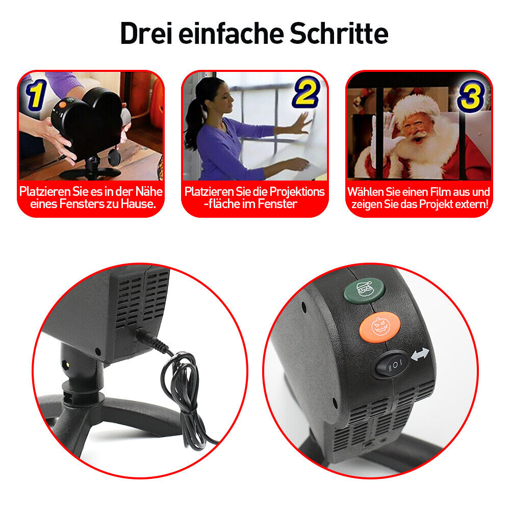 Weihnachts Projektor (Mit Leinwand) - LeuchtWelten